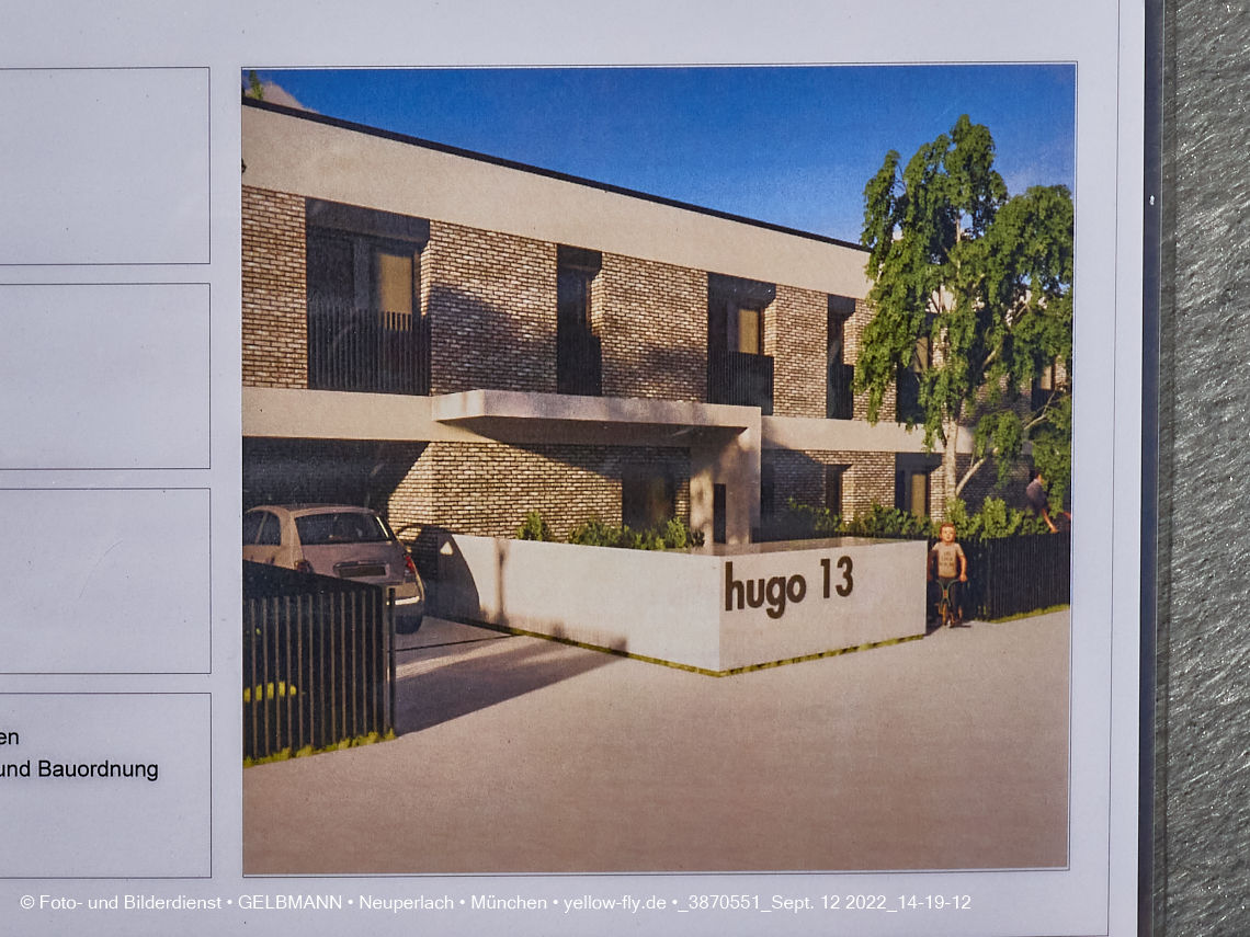 12.09.2022 - Baustelle an der Niederalmstraße 16 und Hugo-Lang-Bogen 13 in Neuperlach-Trudering